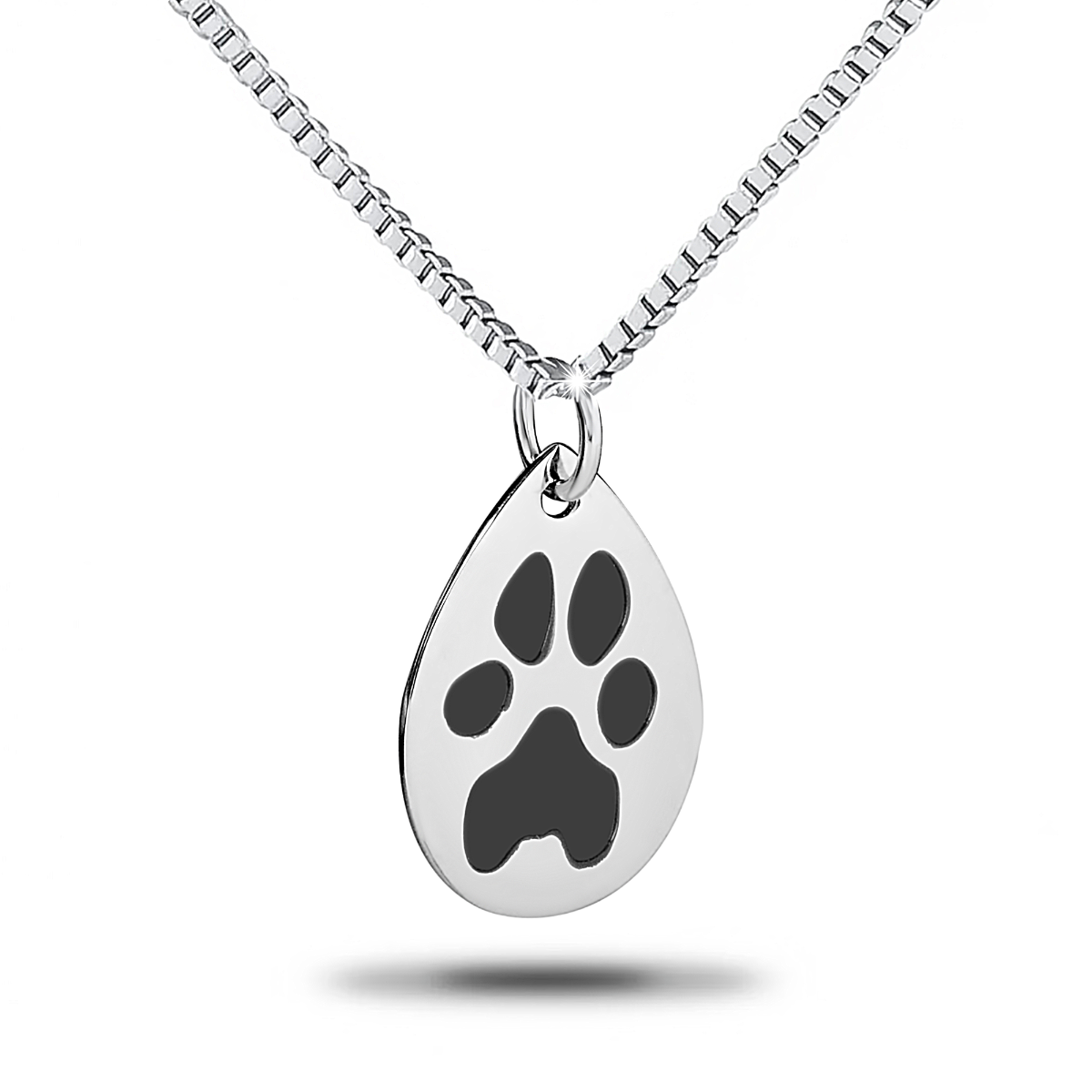 Olive Custom Paw Print Teardrop